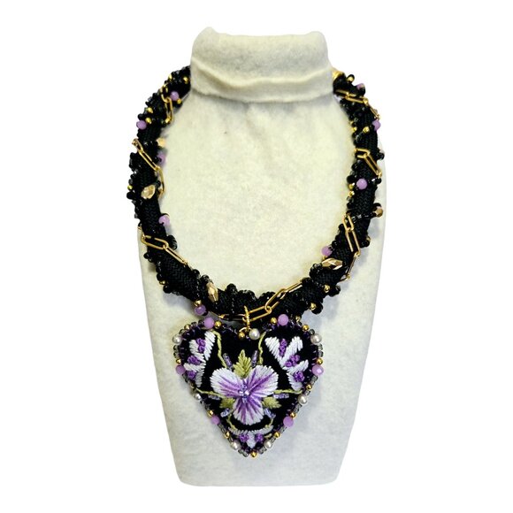 Hand Embroidered Mexican Necklace - Picture 1 of 5